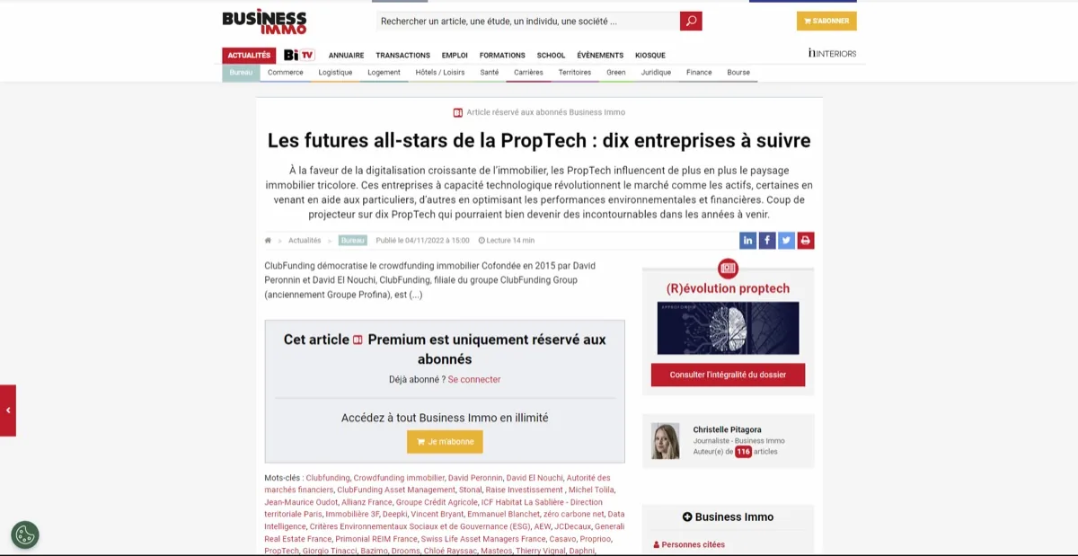 Monga x Business Immo: The future all-stars of PropTech: ten companies to watch
